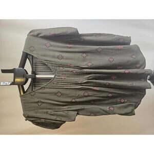 Torrid Women's Olive Green Floral Tunic Top Size 2